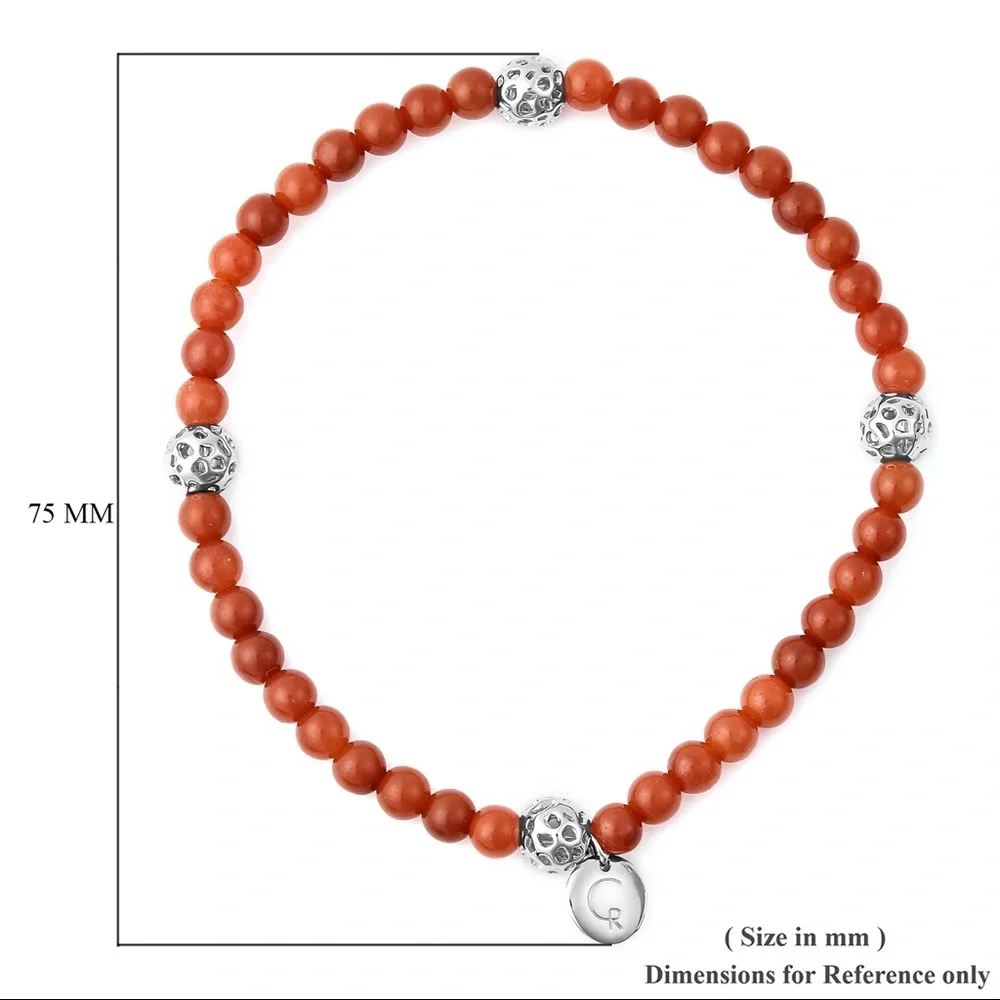 Red Jade Bead Bracelet
